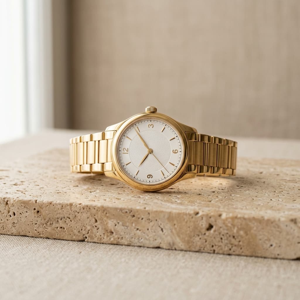 Omega Speedmaster in Gold, Schwarzweiß